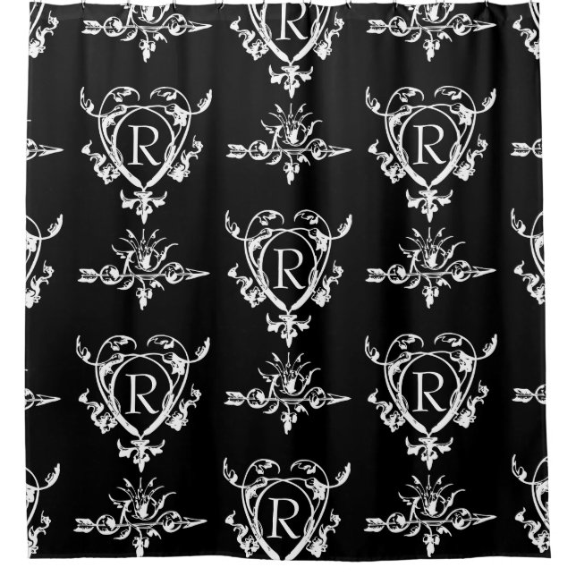 Monogram Gothic Heart And Arrow Pattern (Front)