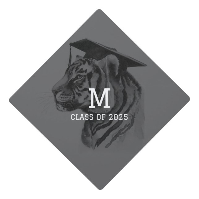 Monogram Graduation Cap Topper (Front)