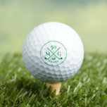 Monogram Green 40th 50th 60 Birthday Golf Modern Golf Balls<br><div class="desc">Looking for the perfect gift for Dad and customisable? Celebrate Father's Day and his birthday with a personalized golf-themed 40th 50th 60 Birthday Golf Monogram green Golf design</div>