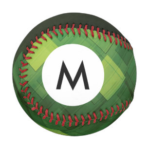 Monogram Green abstract technology design Baseball