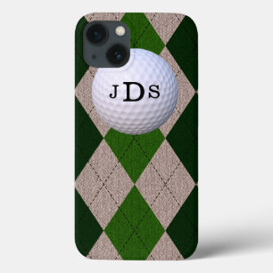 Monogram Green Argyle, Golf Ball iPad Mini Case