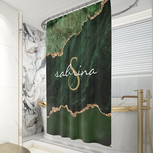 Monogram Green Gold Agate Geode (Creator Uploaded)