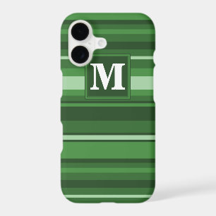 Monogram green stripes