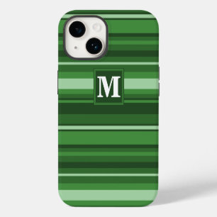 Monogram green stripes  iPhone 14 case