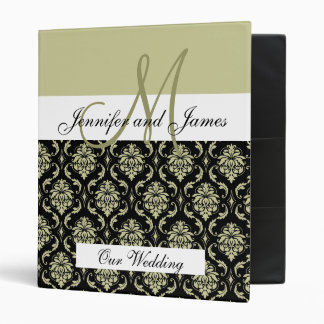 Monogram Green Wedding Planning & Photo Albumn Binder