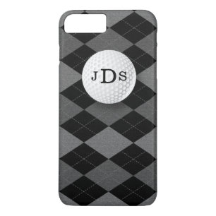 Monogram Grey Argyle, Golf Ball iPhone 7 Case