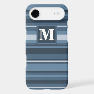 Monogram grey-blue stripes