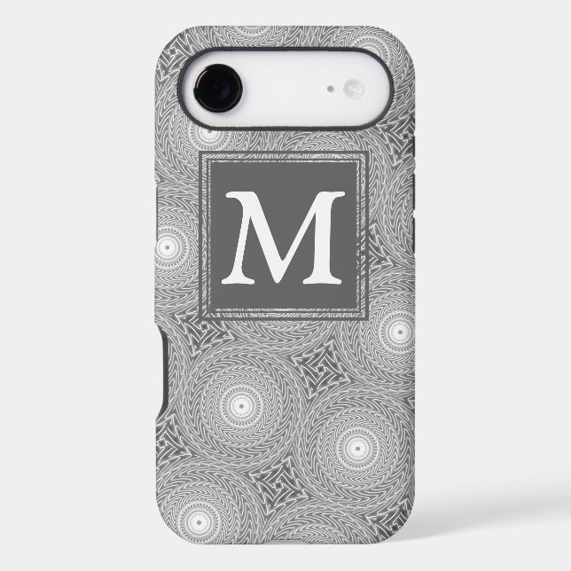Monogram grey circles pattern (Back)