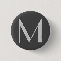 Monogram Grey Modern Add Your Name Initial