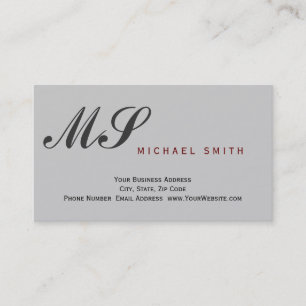 Monogram Grey Procureur Carte de visite de droit