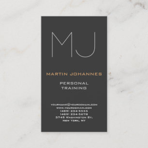 Monogram Grey Sport Carte de visite d'entraînement