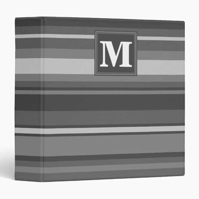 Monogram grey stripes binder (Front/Spine)