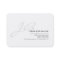 Monogram Grey White Rounded Corner Business Card