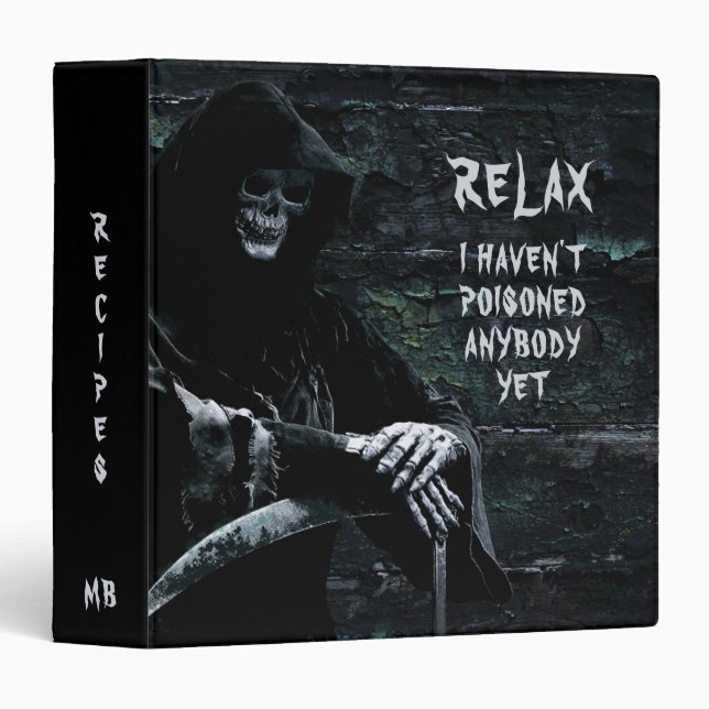 Monogram Grim Reaper Recipe Binder (Front/Spine)