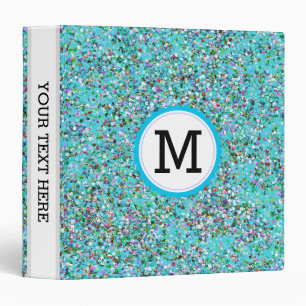 Monogram Grit Glitter Multicolor Painting #10 Binder
