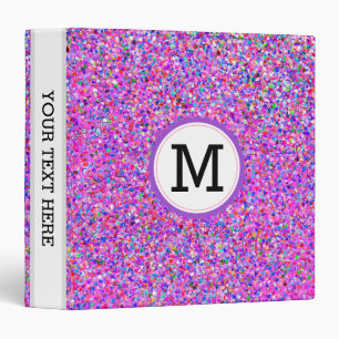 Monogram Grit Glitter Multicolor Painting #6 Binder