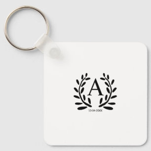 MONOGRAM GROOMSMAN ADD YEAR DATE NAME GIFTS KEYCHAIN