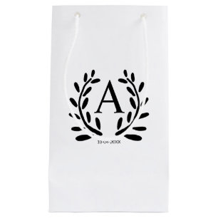 MONOGRAM GROOMSMAN ADD YEAR DATE NAME GIFTS SMALL GIFT BAG