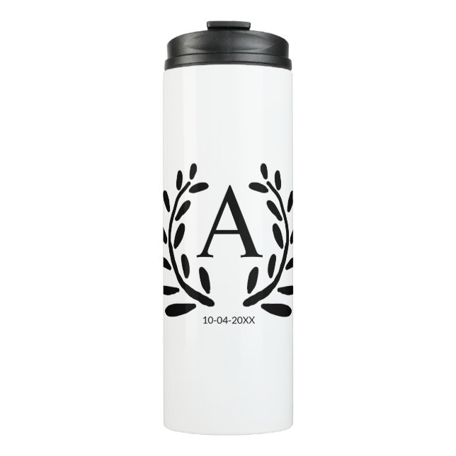 MONOGRAM GROOMSMAN ADD YEAR DATE NAME GIFTS THERMAL TUMBLER (Front)