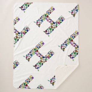 Monogram H Sherpa Blanket