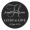 Monogram H Stickers for Weddings Black