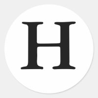 Monogram H Wedding Seal Sticker