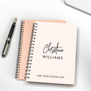 Monogram Handwritten Script Signature Blush pink Planner