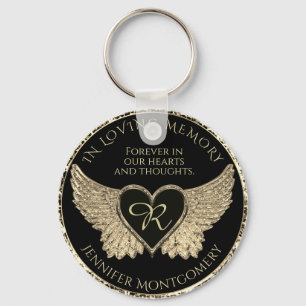 Monogram Heart Keychain
