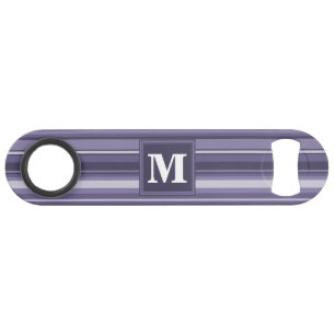 Monogram heather purple stripes bar key