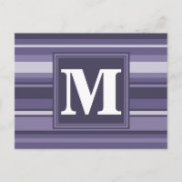 Monogram heather purple stripes