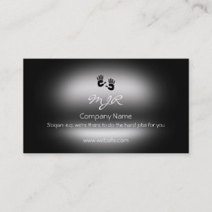 Monogram, Helping Hands, metallic-effect Business Card