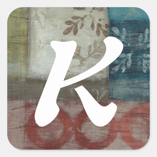 Monogram | Heritage Abstract II Square Sticker (Front)