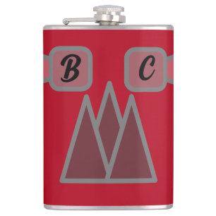 Monogram hip flask