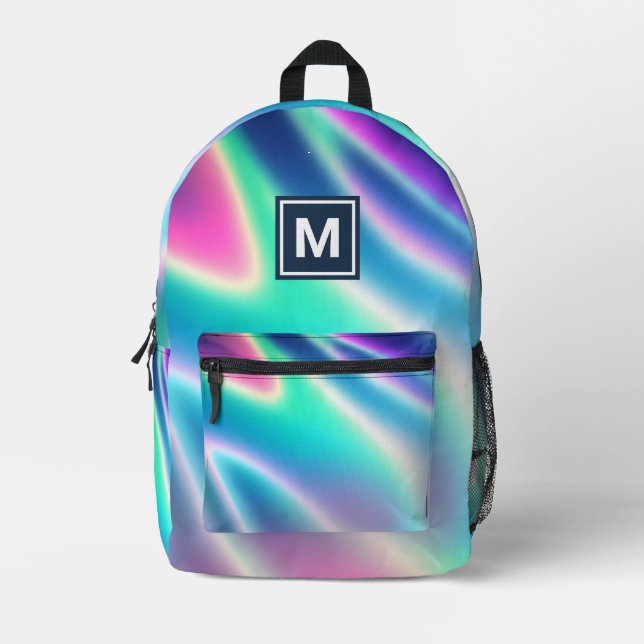  Monogram  holographic iridescent backpack (Front)