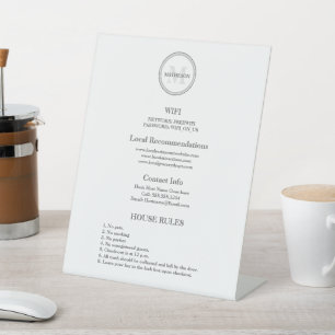 Monogram hospitality Hotel Guest Wifi and rules  Pedestal Sign