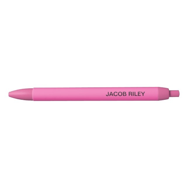 Monogram Hot Pink Black Ink Pen (Front)