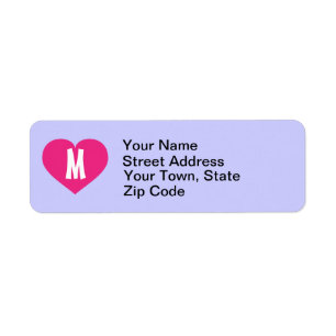 Monogram Hot Pink Heart