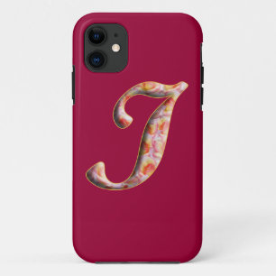 Monogram I in Roses Pattern Iphone 5 Case