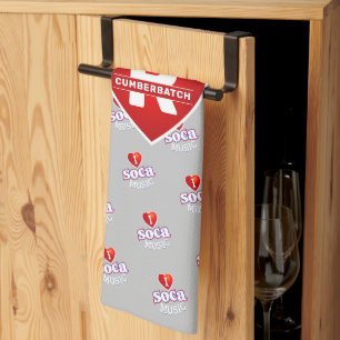 MONOGRAM I LOVE SOCA on GREY Kitchen Towel