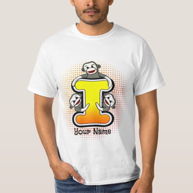 Monogram I Sock Monkey  T-Shirt (Front)