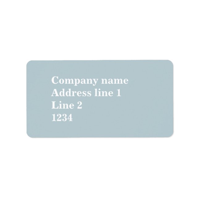 Monogram ice blue stripes label (Front)