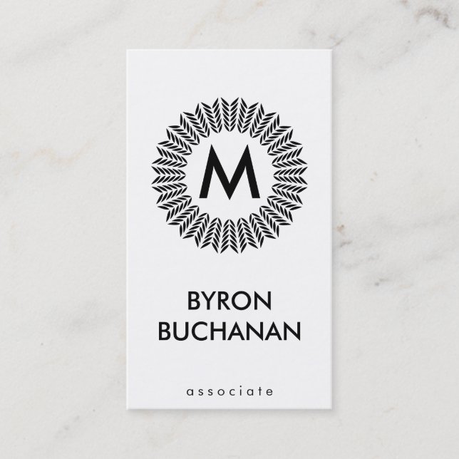 Monogram II | Radial | Texture Business Card (Front)