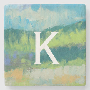 Monogram   Impasto Field II Stone Coaster