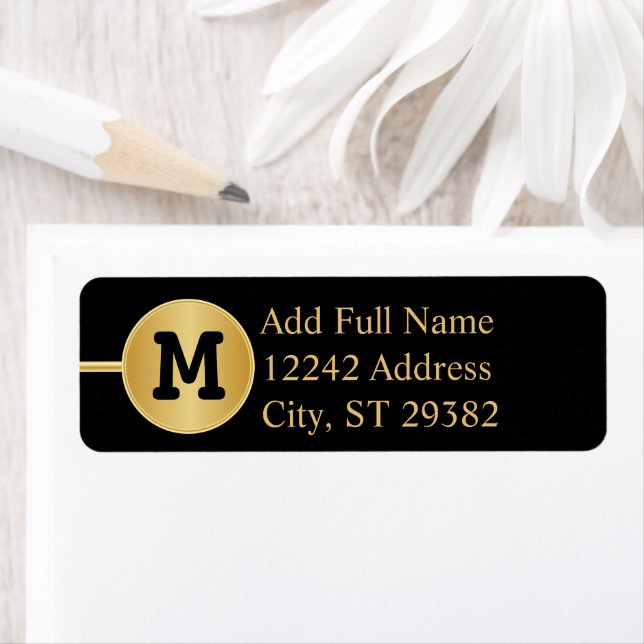 Monogram in Gold and Black  (Insitu)