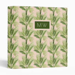 Monogram   Indoor Oasis   Palm Tree Pattern Binder