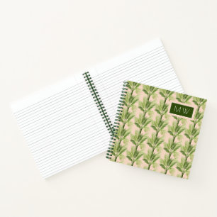 Monogram Indoor Oasis Palm Tree Pattern Notebook