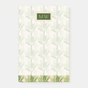 Monogram   Indoor Oasis   Palm Tree Pattern Post-it Notes