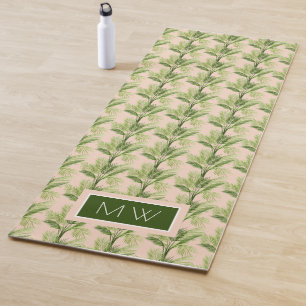 Monogram Indoor Oasis Palm Tree Pattern Yoga Mat