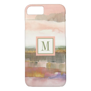 Monogram   Influence of Line and Color Gold Crop iPhone 8/7 Case