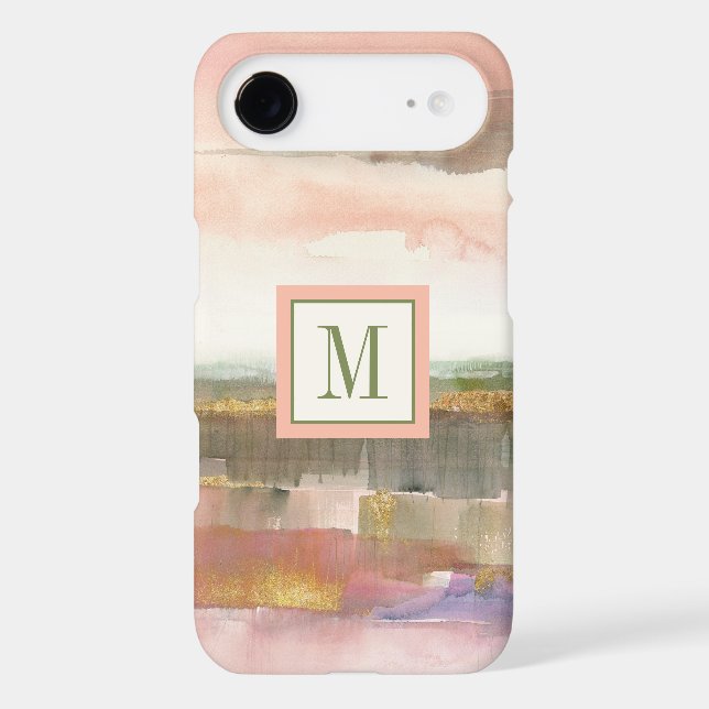 Monogram | Influence of Line and Colour Gold Crop Case-Mate iPhone Case (Back)